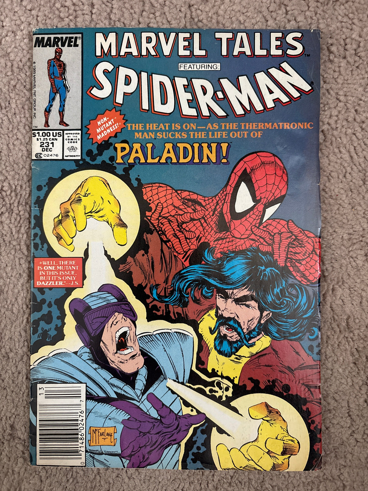 Marvel Tales Starring Spider-Man #231 (1989) Rep. Marvel Team-Up #108, Todd McFarlane Cover, Newsstand, VG/FN