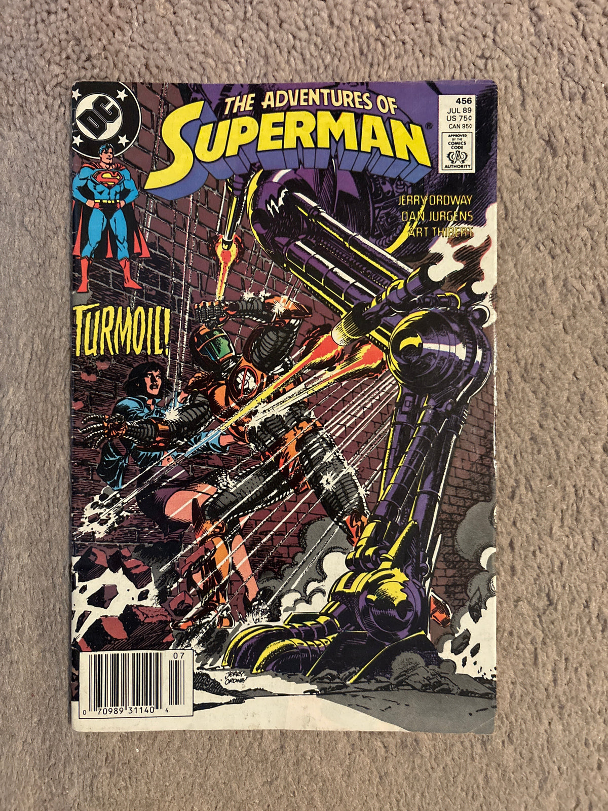 Adventures of Superman #456 (1989 DC Comics) Newsstand, FN/VF
