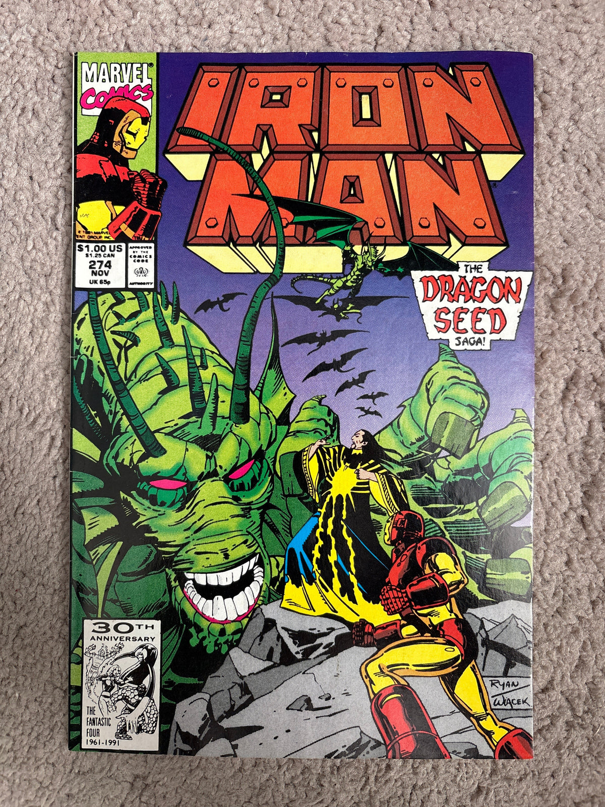 Iron Man #274 (1991 Marvel Comics) Dragon Seed Saga, FN+