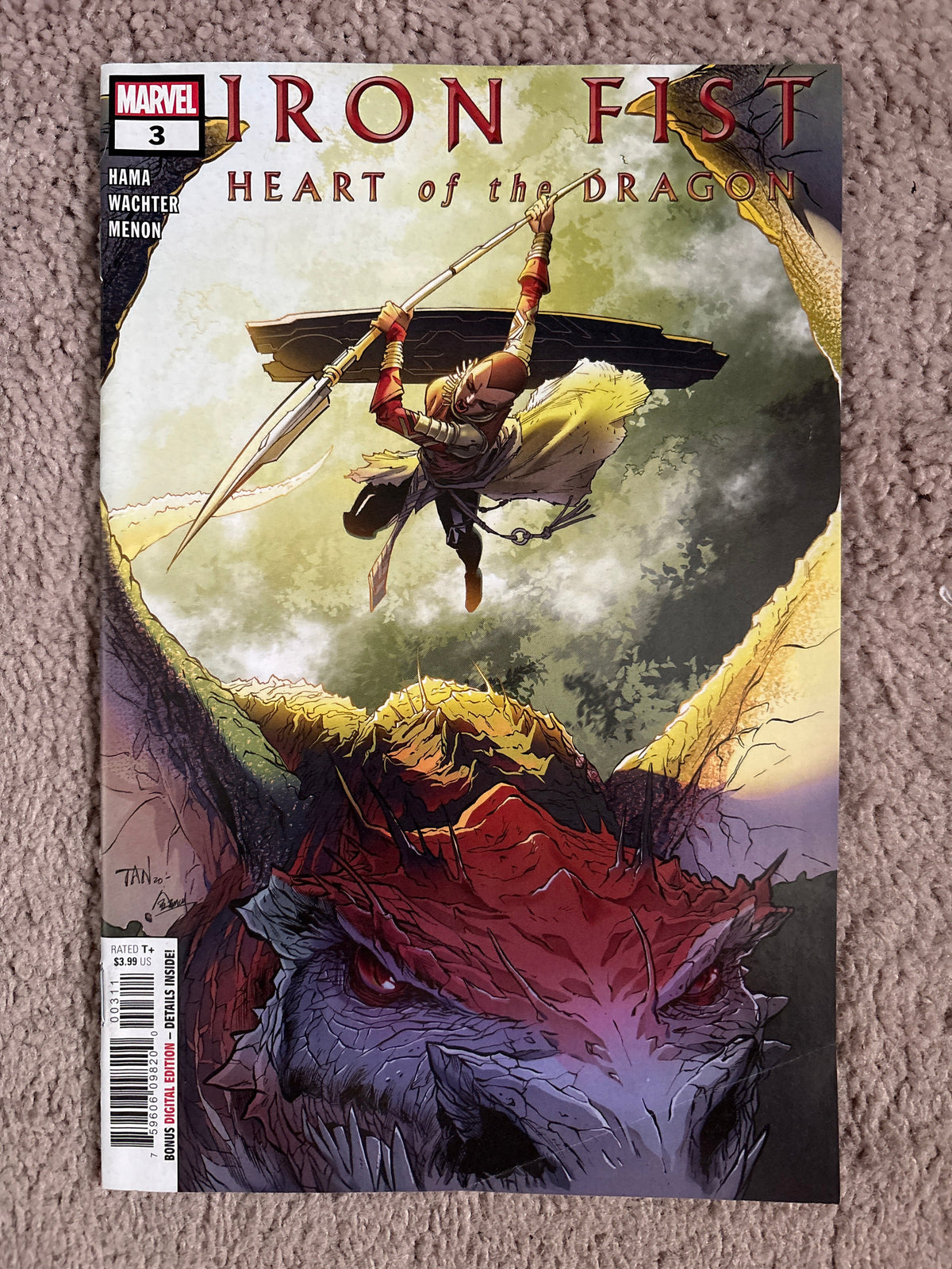 Iron Fist: Heart of the Dragon #3 (2021 Marvel Comics) Larry Hama, VF