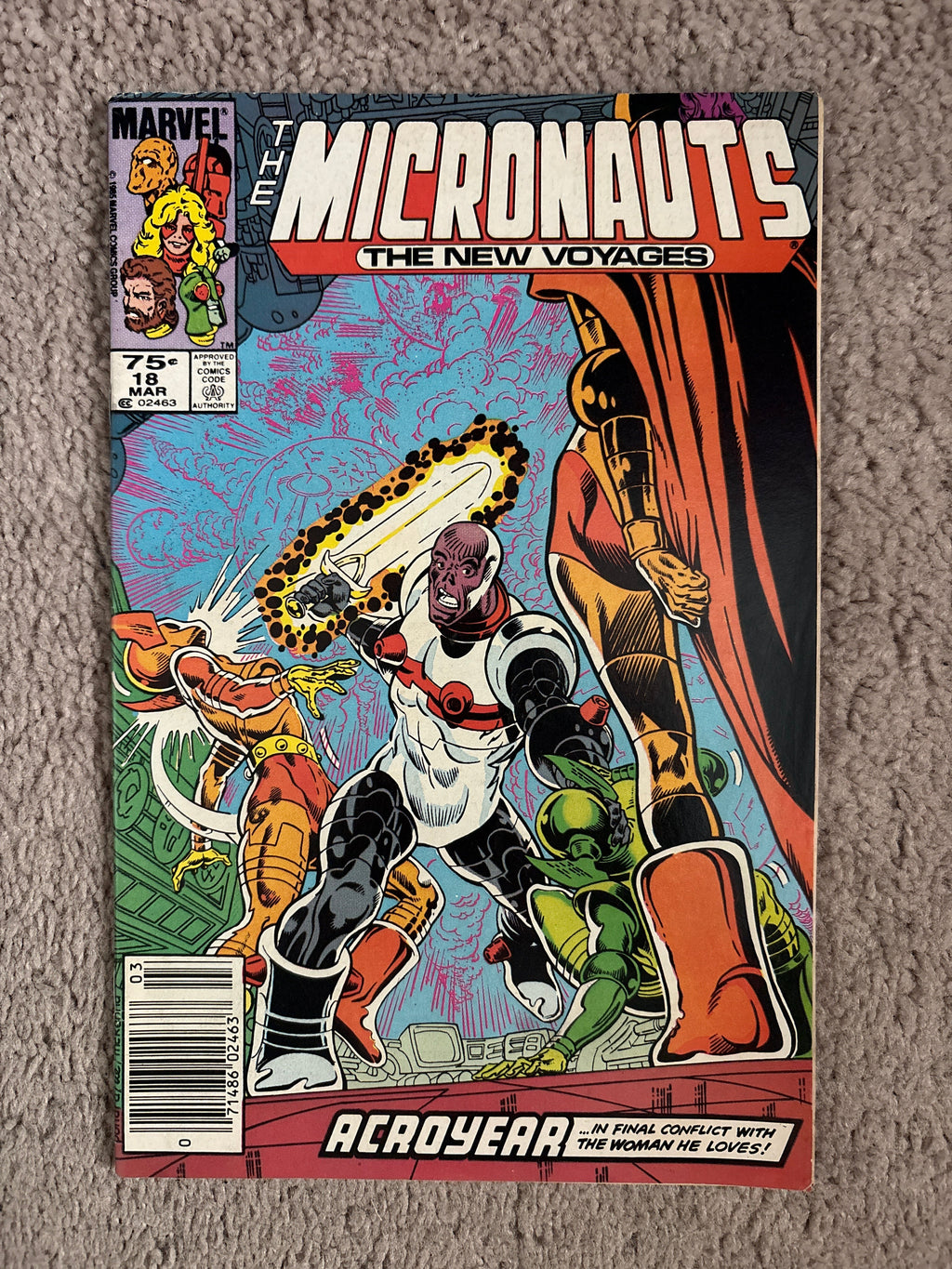Micronauts #18 (1986 Marvel Comics) The New Voyages, Newsstand, FN