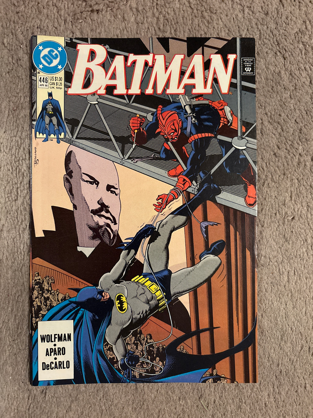 Front cover of Batman #446 comic book