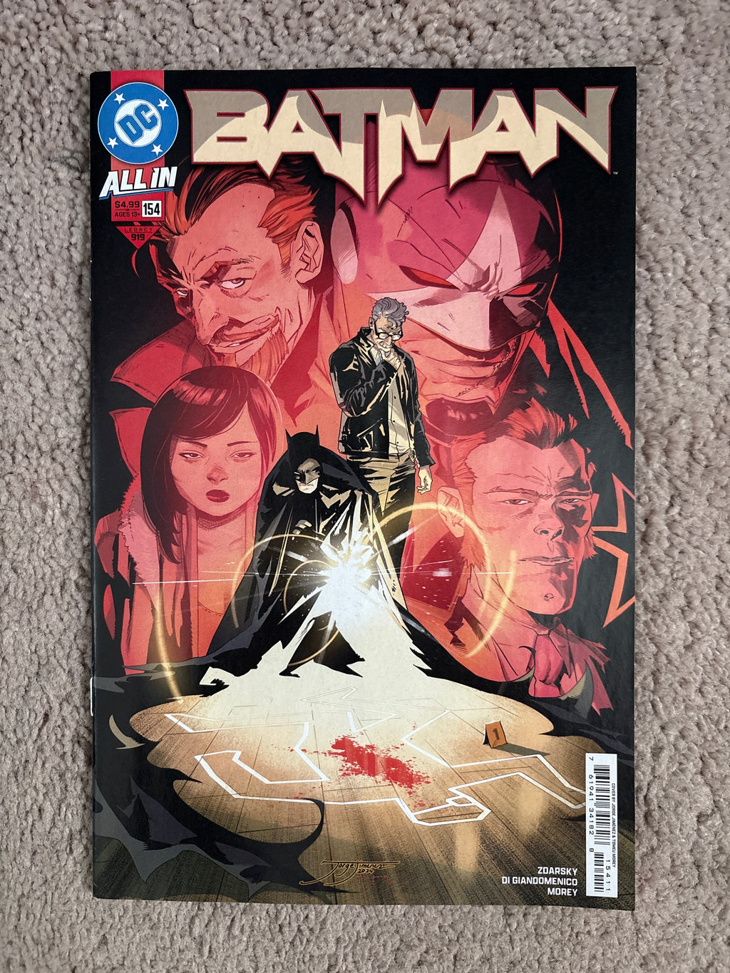 Batman #154 (2024 DC Comics) All In, Chip Zdarsky, NM