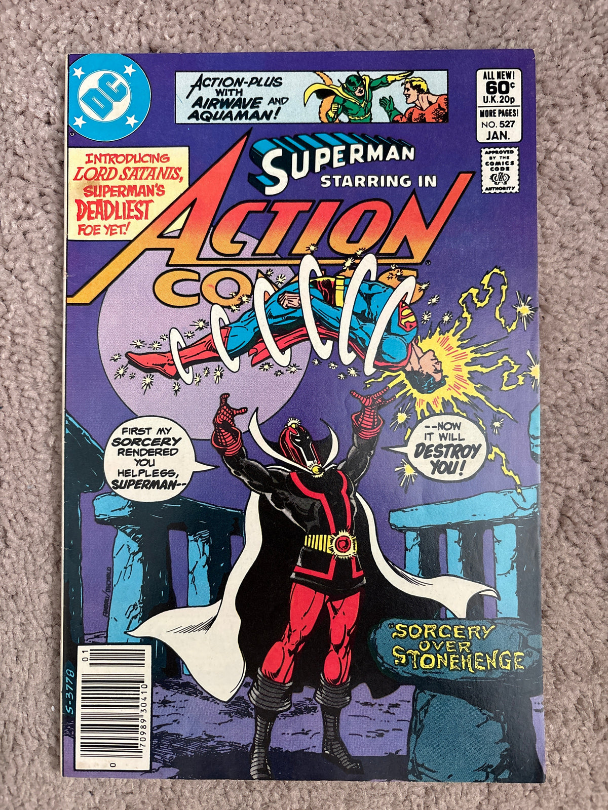 Action Comics #527 (1982 DC) Superman, Airwave, Aquaman, FN/VF