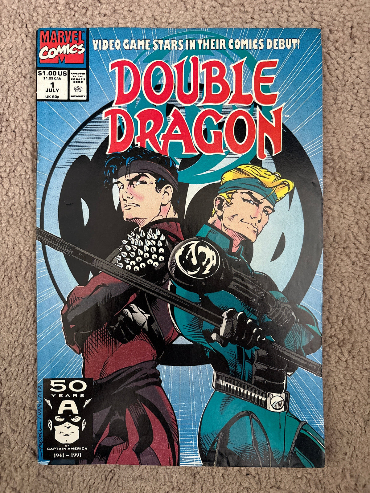 Double Dragon #1 (1991 Marvel Comics) Based on Video Game, FN+