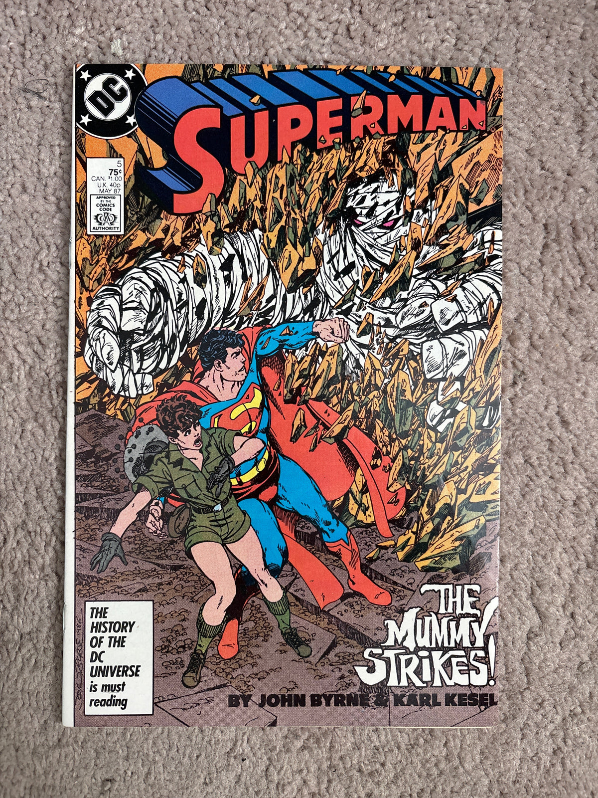 Superman #5 (1987 DC Comics) The Mummy Strikes!, John Byrne, VF