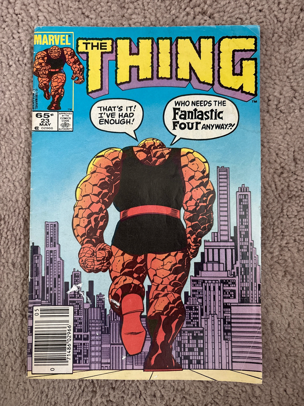 The Thing #23 (1985 Marvel Comics) Fantastic Four, Newsstand, VG/FN