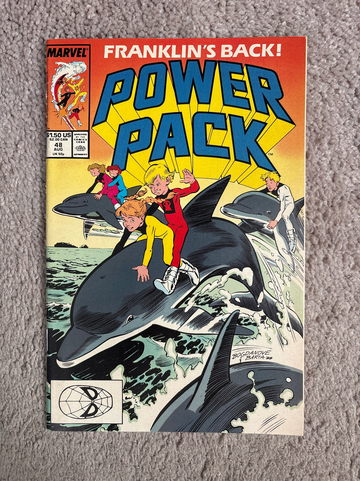 Power Pack #48 (1989 Marvel Comics) Franklin Richards, FN-