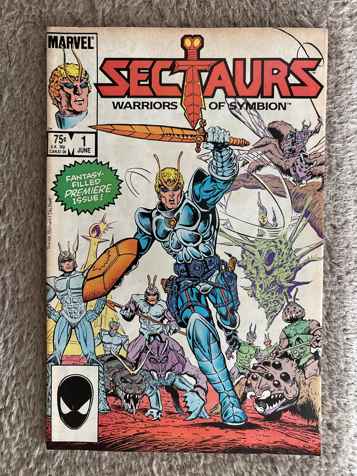 Sectaurs #1 Warriors of Symbion (1985 Marvel Comics) 1st Standard Appearance, VG/FN