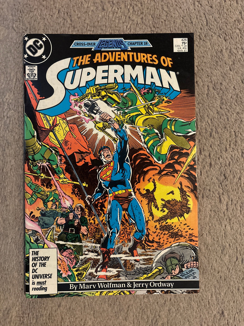 Adventures of Superman #426 (1987 DC Comics) Legends Chapter 18, NM-