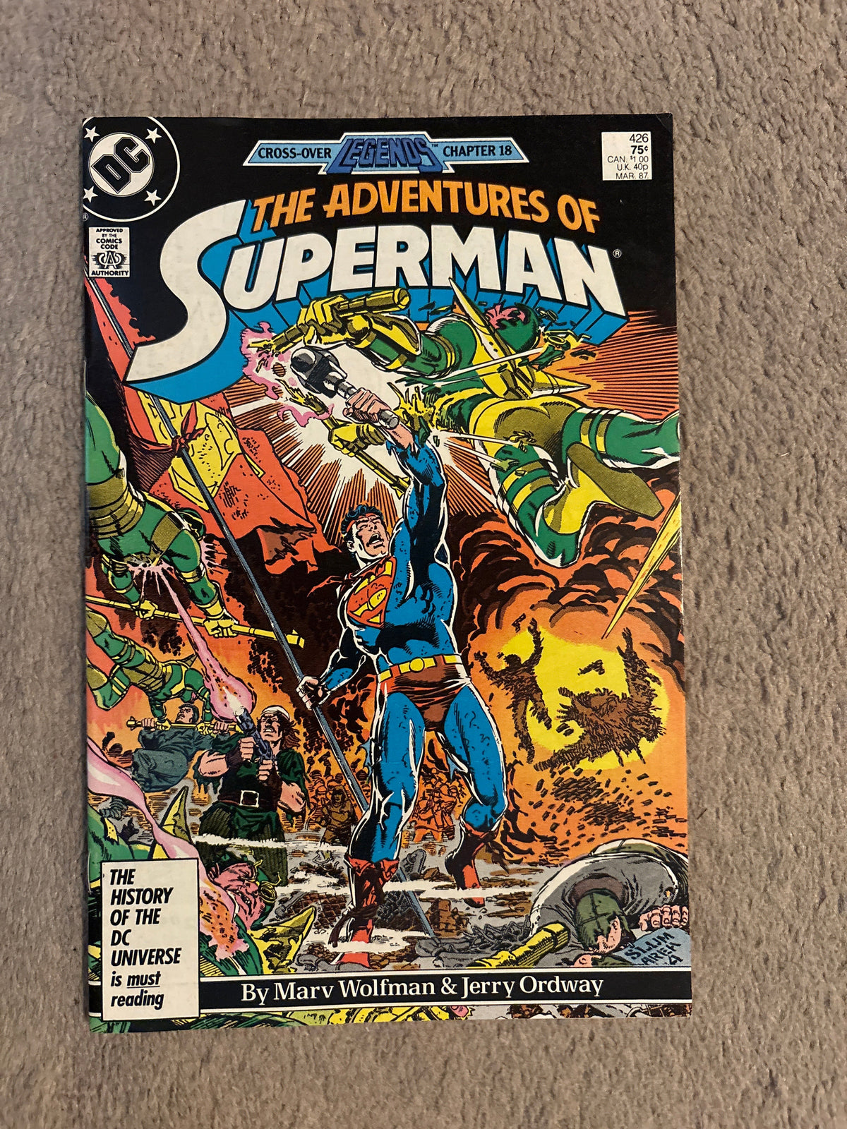 Adventures of Superman #426 (1987 DC Comics) Legends Chapter 18, NM-