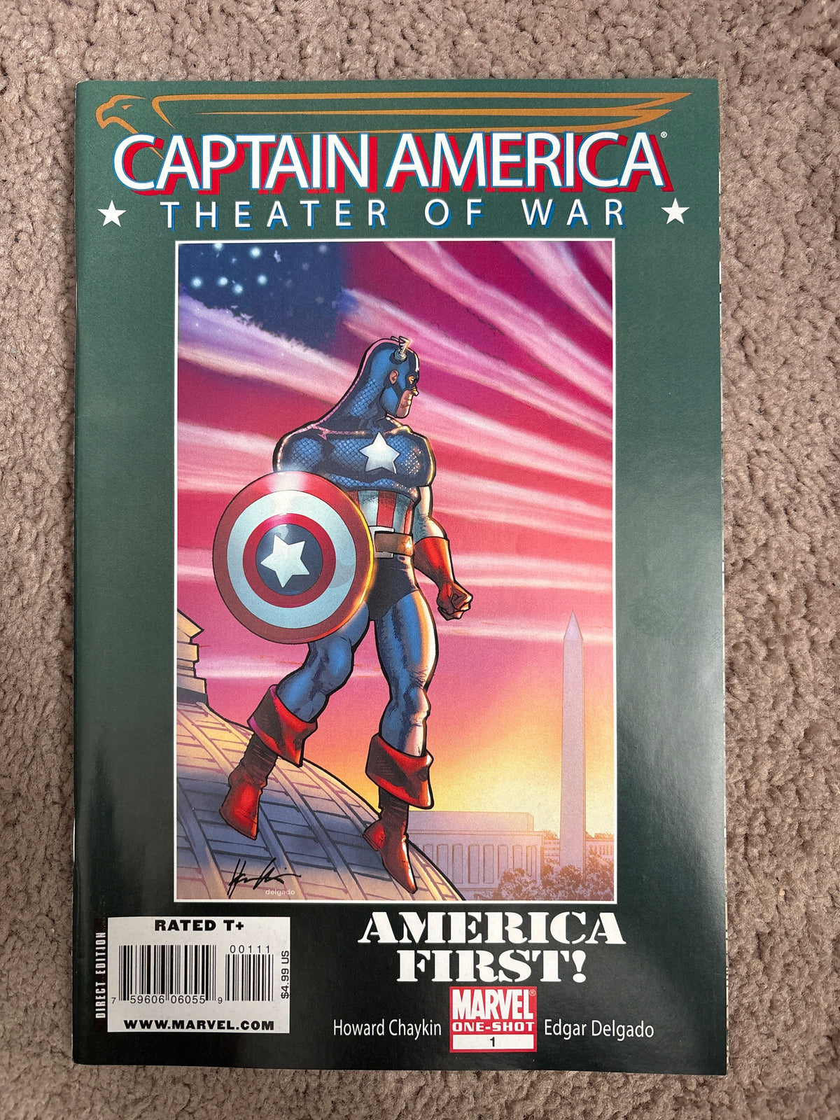 Captain America Theater of War: America First! #1 (2009 Marvel Comics) One-Shot, Howard Chaykin, VF