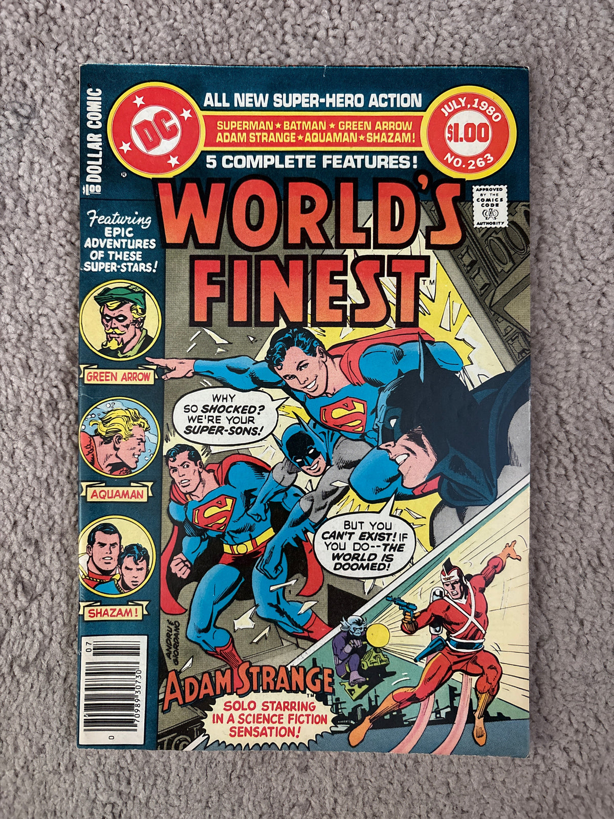 World's Finest Comics #263 (1980 DC) Superman, Batman, Green Arrow, Aquaman, FN