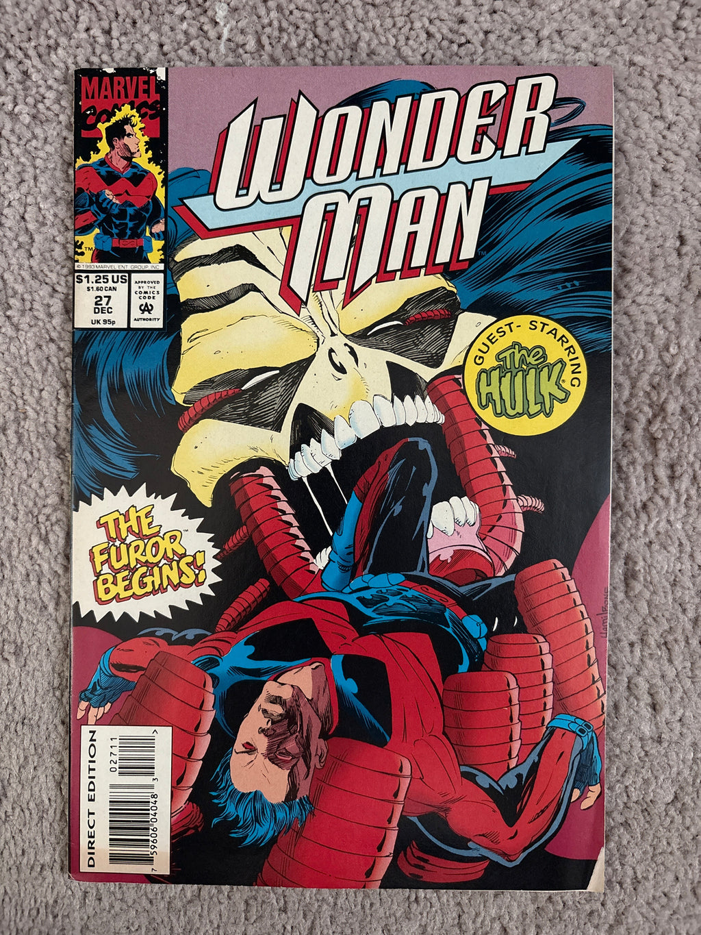 Wonder Man #27 (1993 Marvel Comics) The Hulk, VG/FN