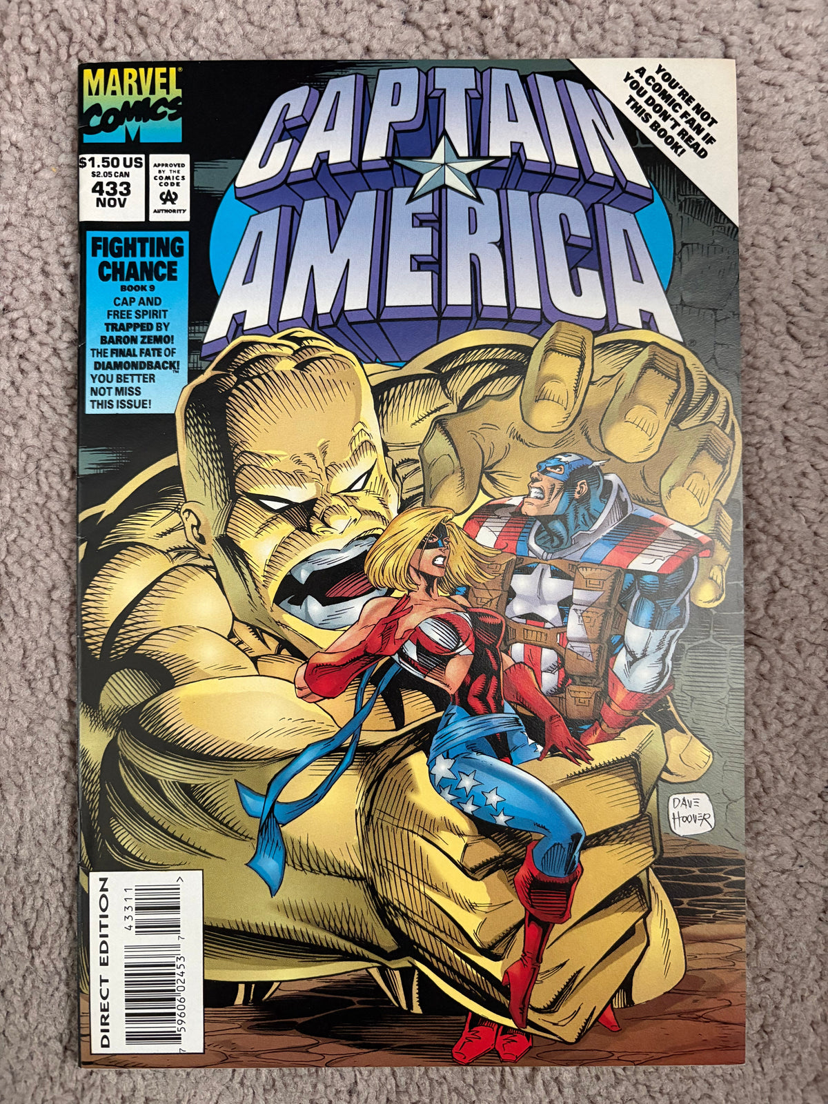 Captain America #433 (1994 Marvel Comics) Fighting Chance Book 9, VF+