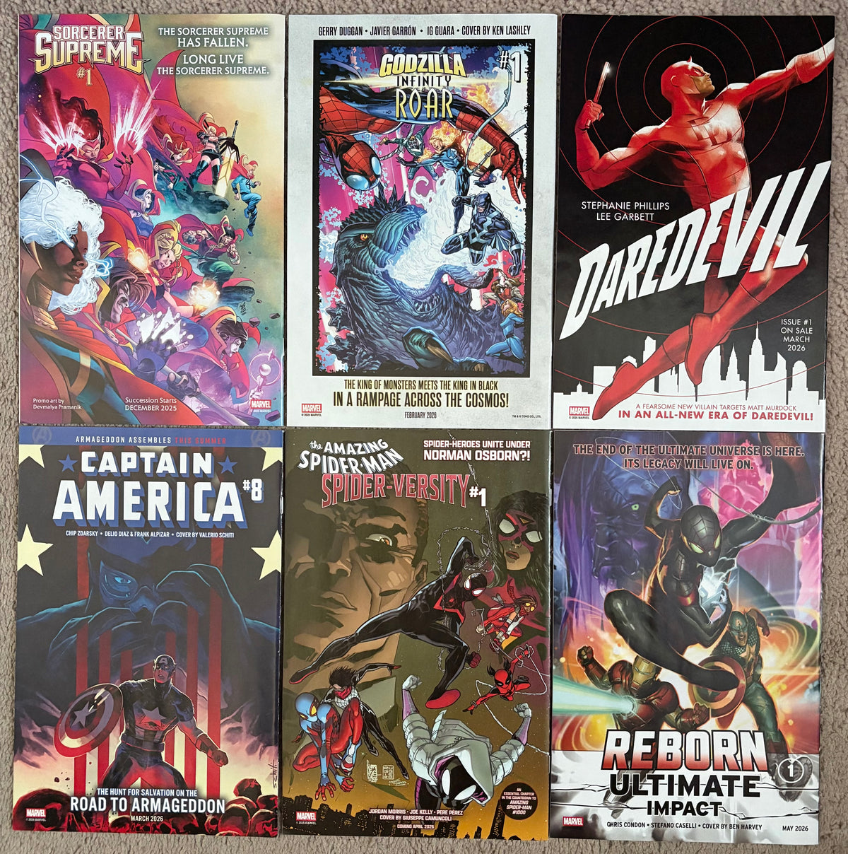 Nova Centurion #1–6 back covers with Marvel promo inserts
