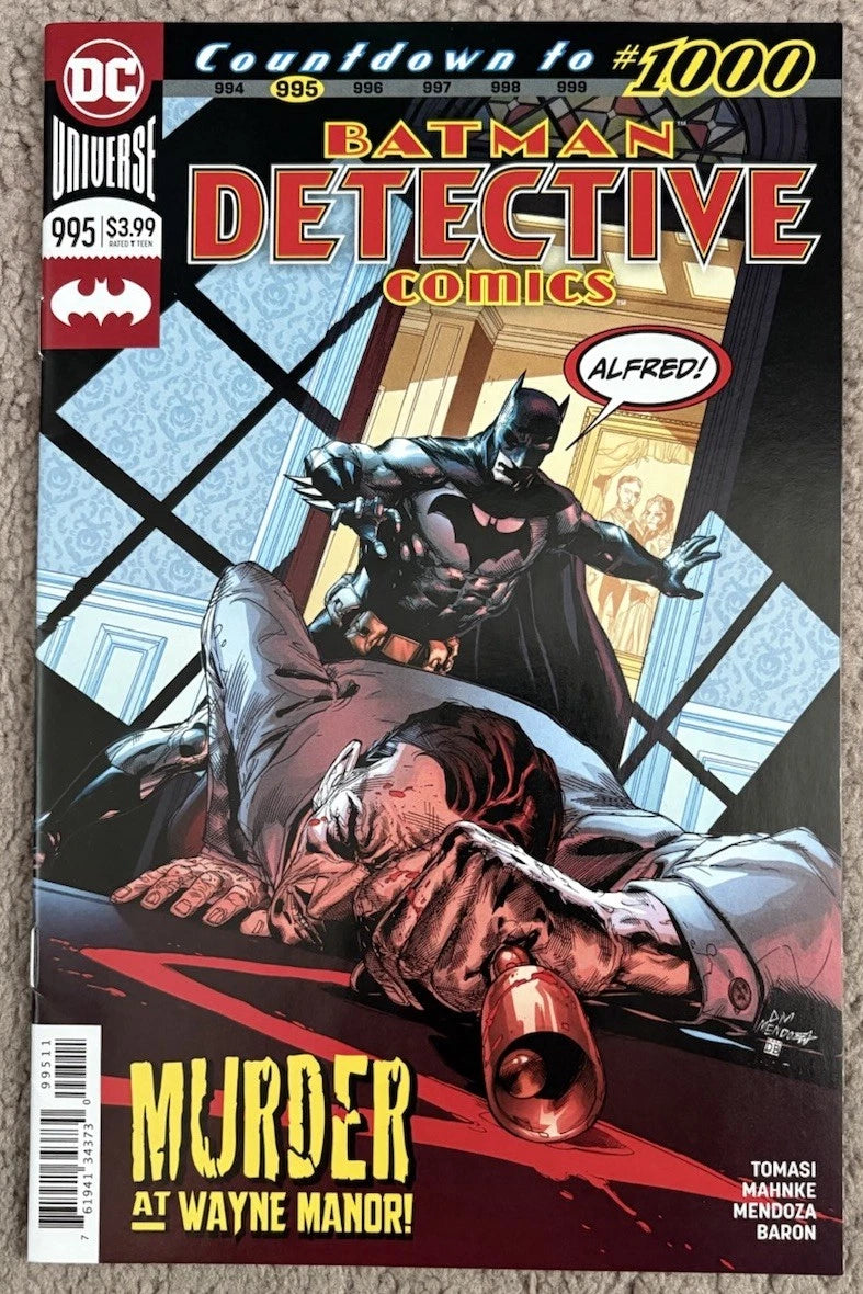 Detective Comics #995 front cover – Batman: Countdown to #1000, Murder at Wayne Manor