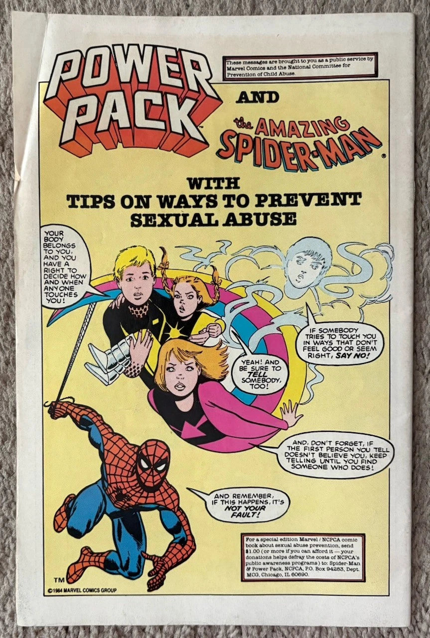 The Mighty Thor #369 back cover — Marvel Comics July 1986