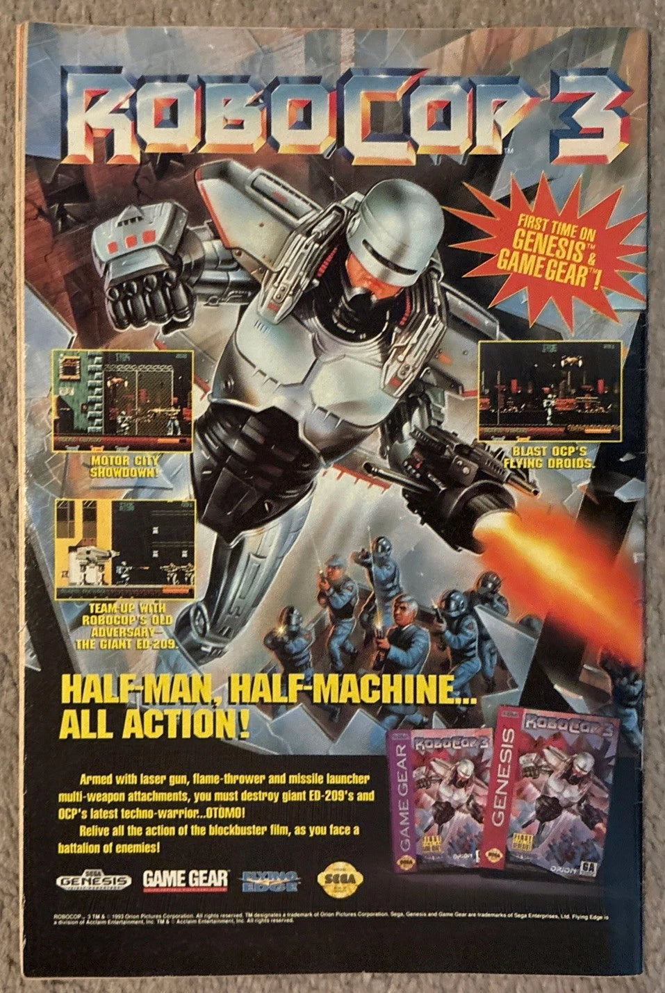 Guy Gardner #16 – Back Cover (RoboCop 3 Ad)