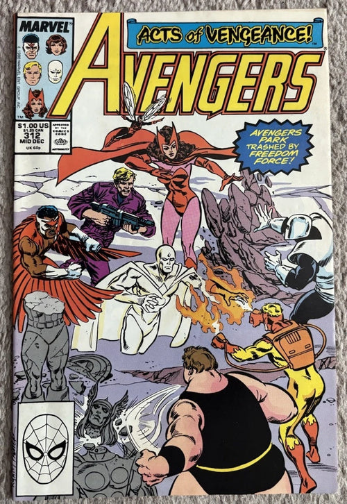 Avengers #312 front cover — Marvel Comics Mid-December 1989 Acts of Vengeance