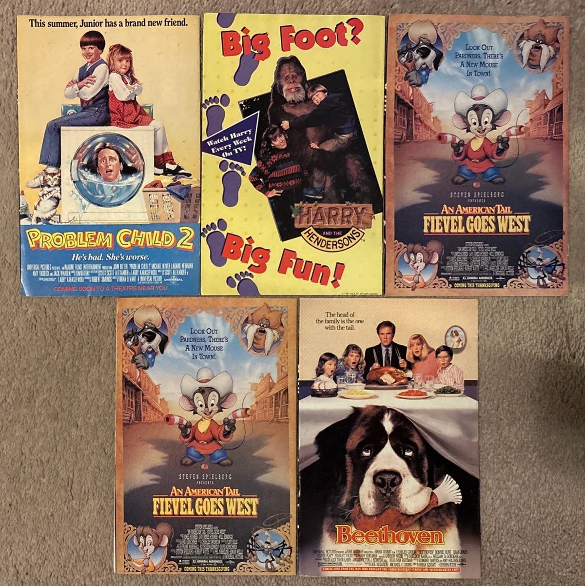 The Nine Lives of Felix the Cat #1-5 – Back Covers (Vintage Movie Ads)