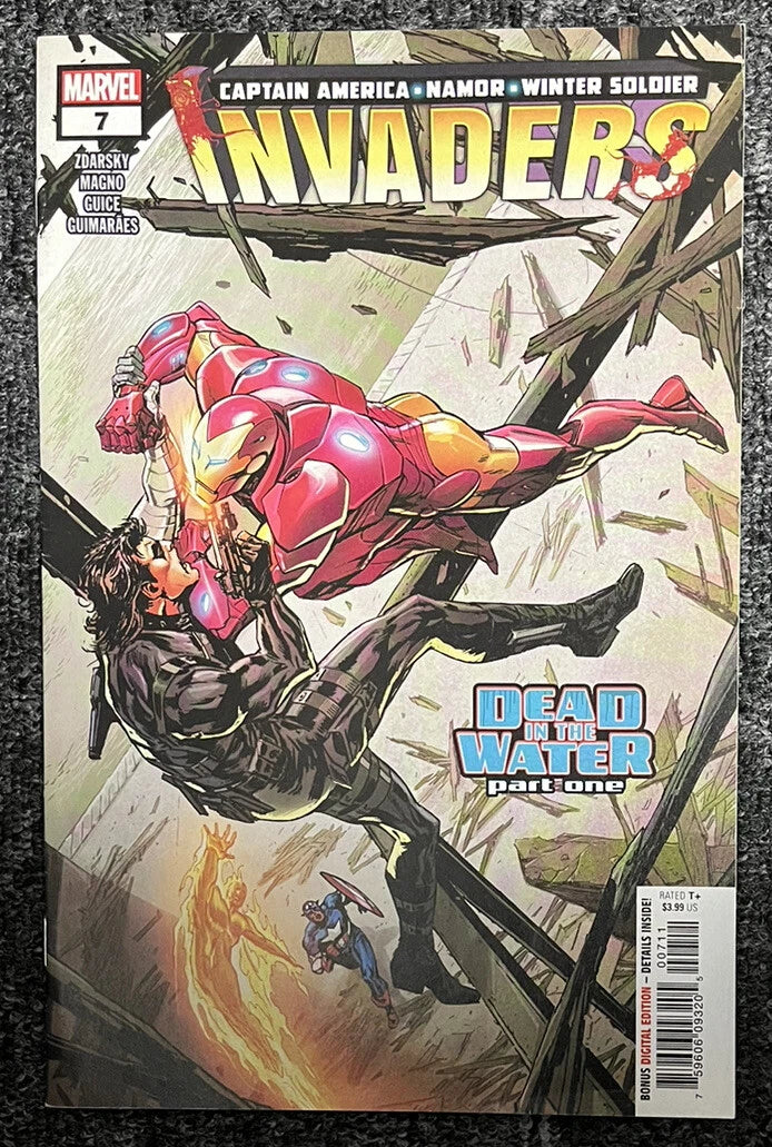 Invaders #7 (2019) interior page – AXE Freshmen Marvel promotional insert