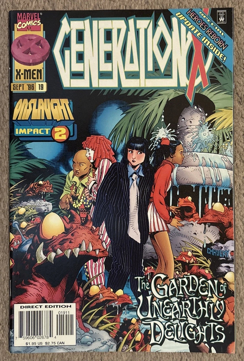 Generation X #19 Marvel Comics September 1996 front cover – Onslaught Impact 2