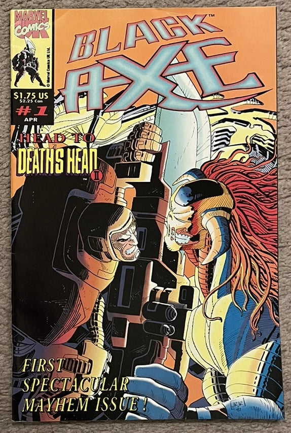 Black Axe #1 cover – Head to Deaths Head II, Marvel Comics