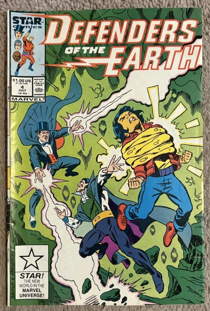 Defenders of the Earth #4 front cover — Marvel Star Comics July 1987 Flash Gordon Mandrake Phantom Lothar