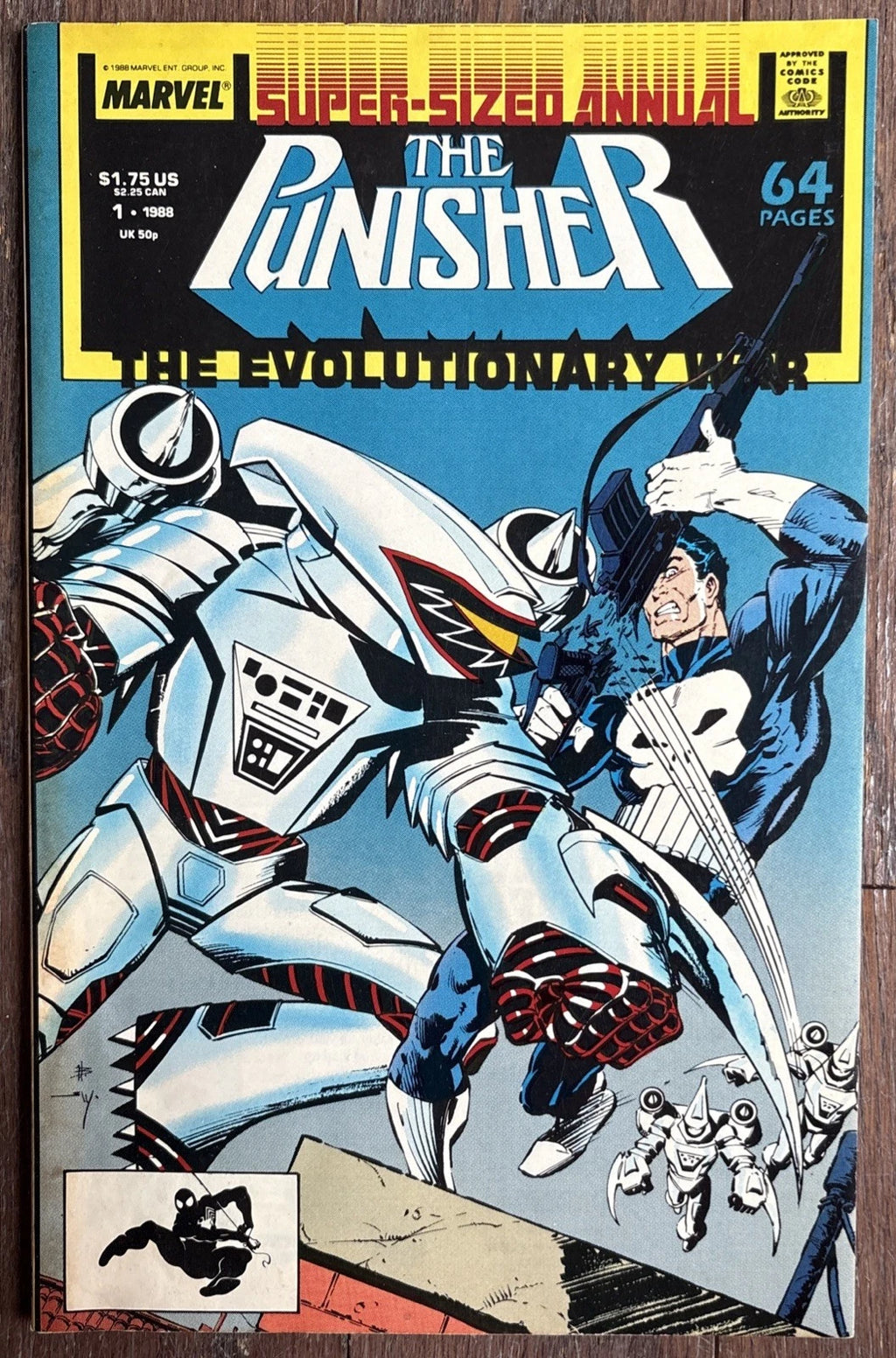 The Punisher Annual #1 front cover — Marvel Comics 1988 The Evolutionary War 64 pages