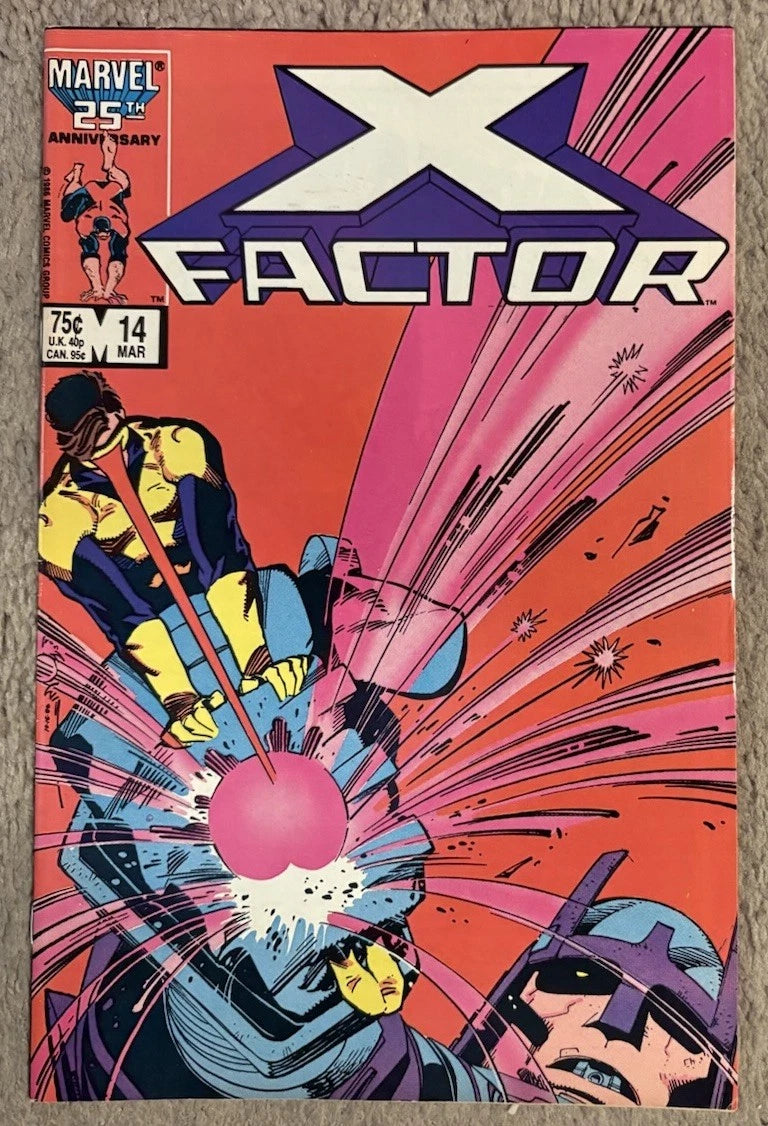 X-Factor #14 front cover – Marvel 25th Anniversary, March 1987