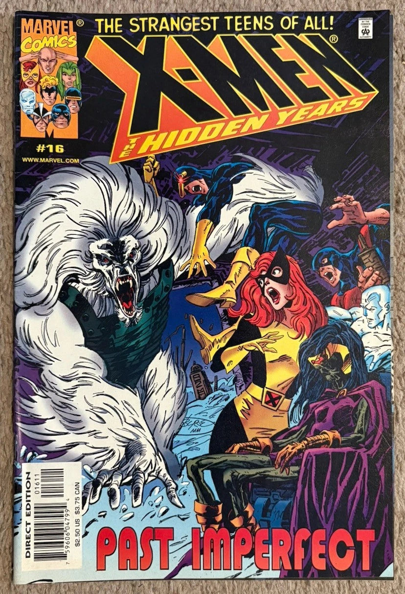 X-Men: The Hidden Years #16 front cover – Past Imperfect, Marvel 2001