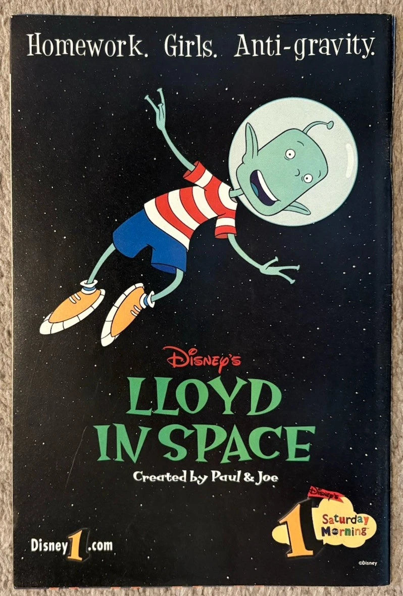 X-Men: The Hidden Years #16 back cover – Disney's Lloyd in Space ad, Marvel 2001