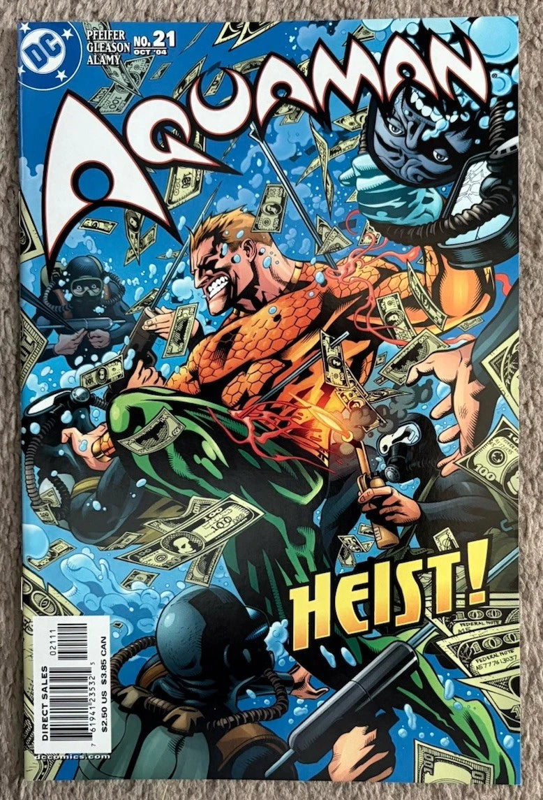 Aquaman #21 front cover – Heist!, DC Comics October 2004