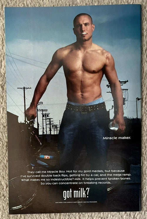 Aquaman #21 back cover – Got Milk? Dave Mirra ad, DC Comics 2004