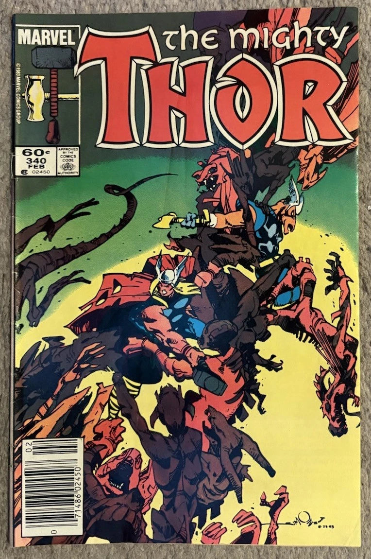 The Mighty Thor #340 (1984 Marvel Comics) Newsstand, FN+